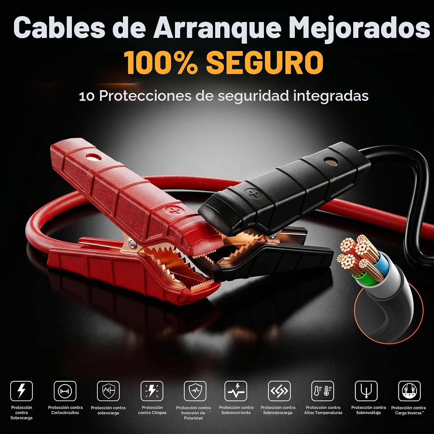 ZunDian Arrancador de Batería 6 en 1 de 1800 Amperios con Compresor...