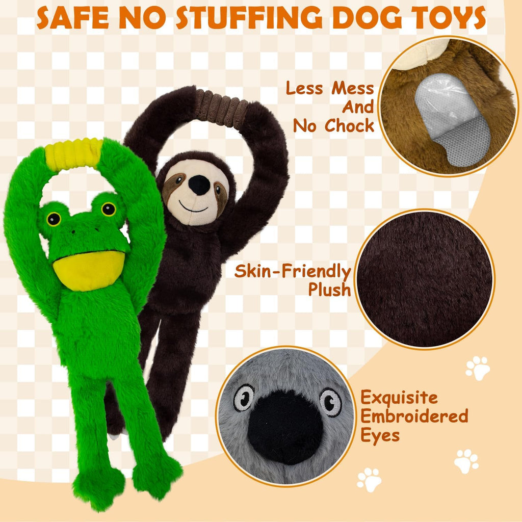 Chongqile Paquete de 5 juguetes para perros sin relleno, de peluche...