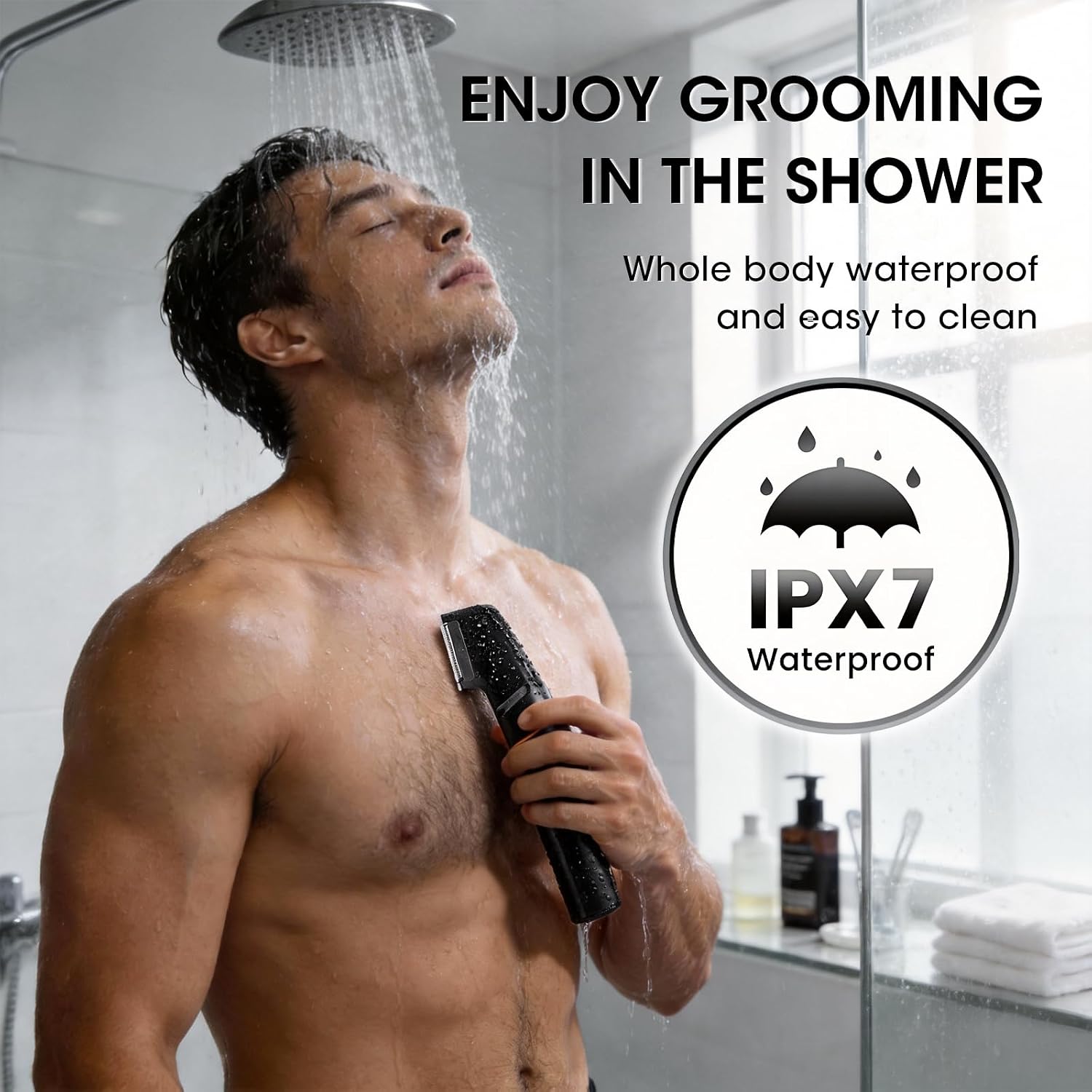Suttik Manscape - Recortador de pelo corporal y púbico para hombres...