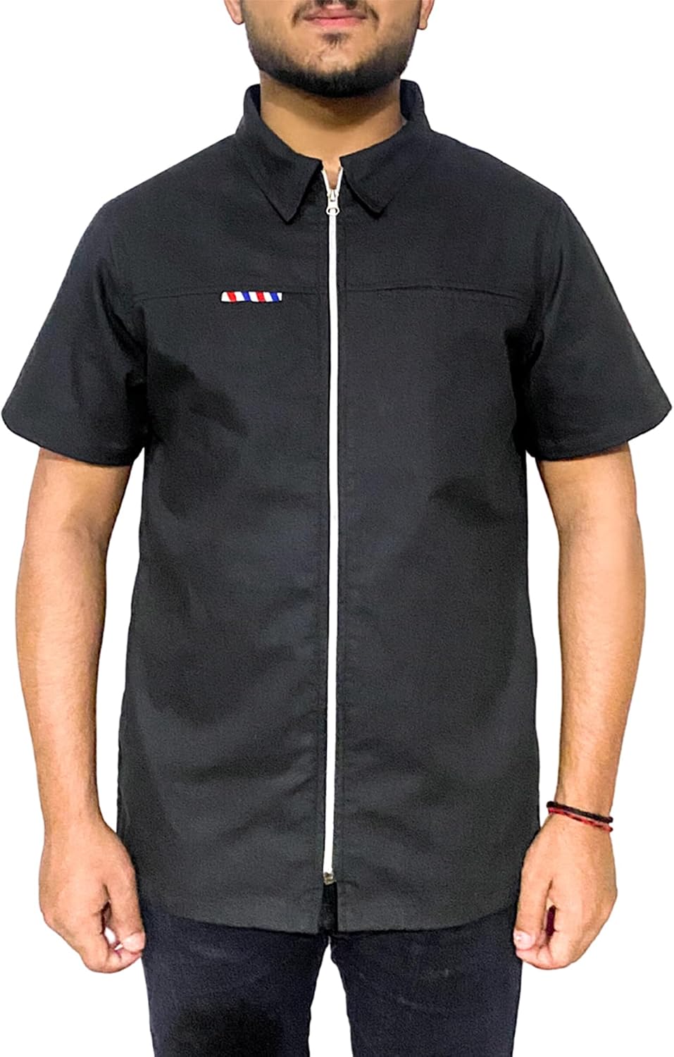 Chaqueta de peluquero profesional Camisa de media manga para hombre...