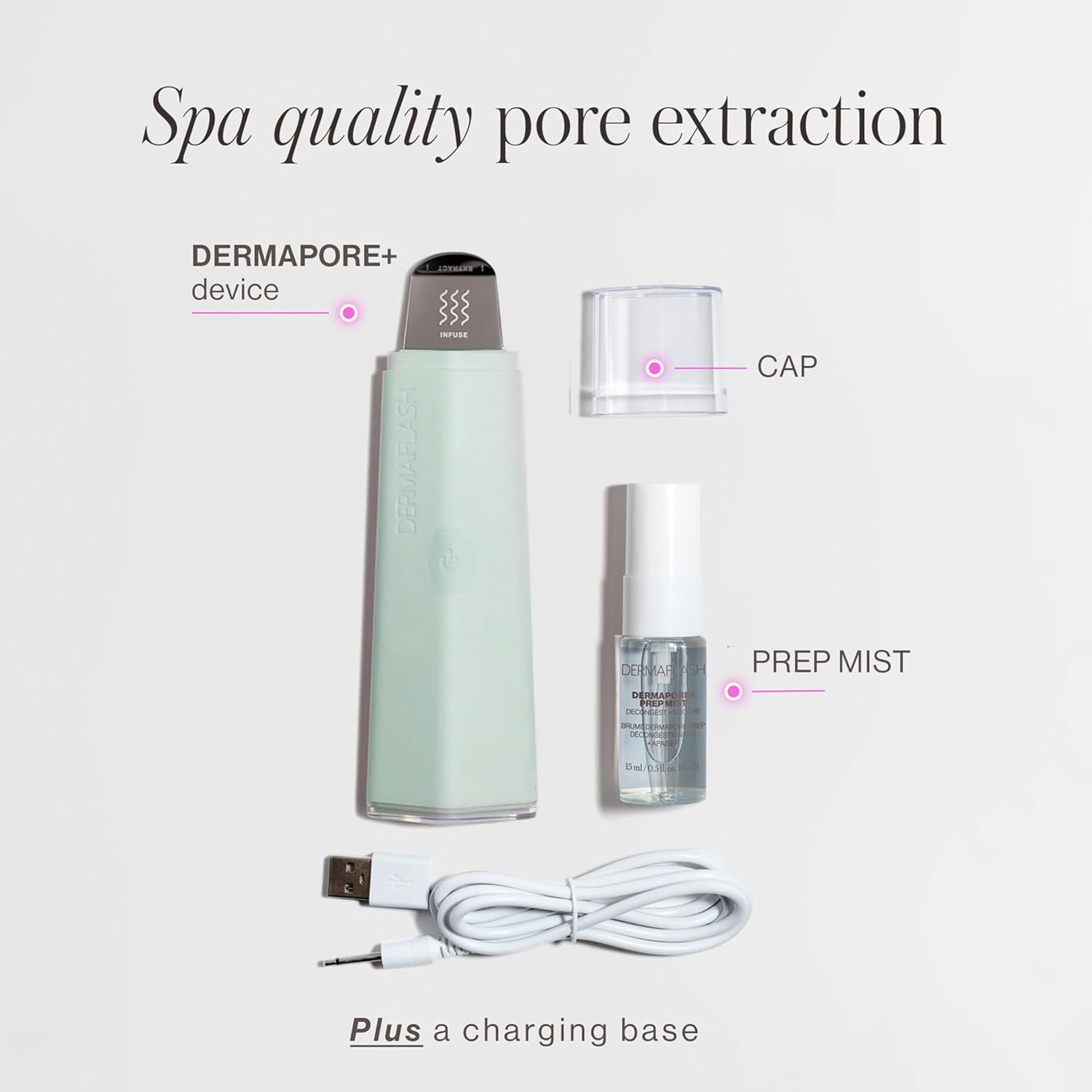 DERMAFLASH DERMAPORE+ Dispositivo de cuidado de la piel, extractor...