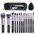 BS-MALL - Juego de 14 brochas de maquillaje con 1 esponja de maquil...