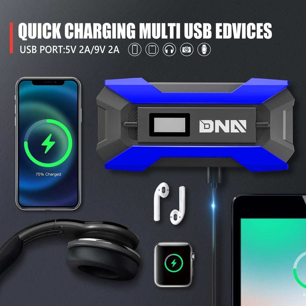 DNA MOTORING 12V 1500A 15000 mAh Arrancador de batería portátil par...
