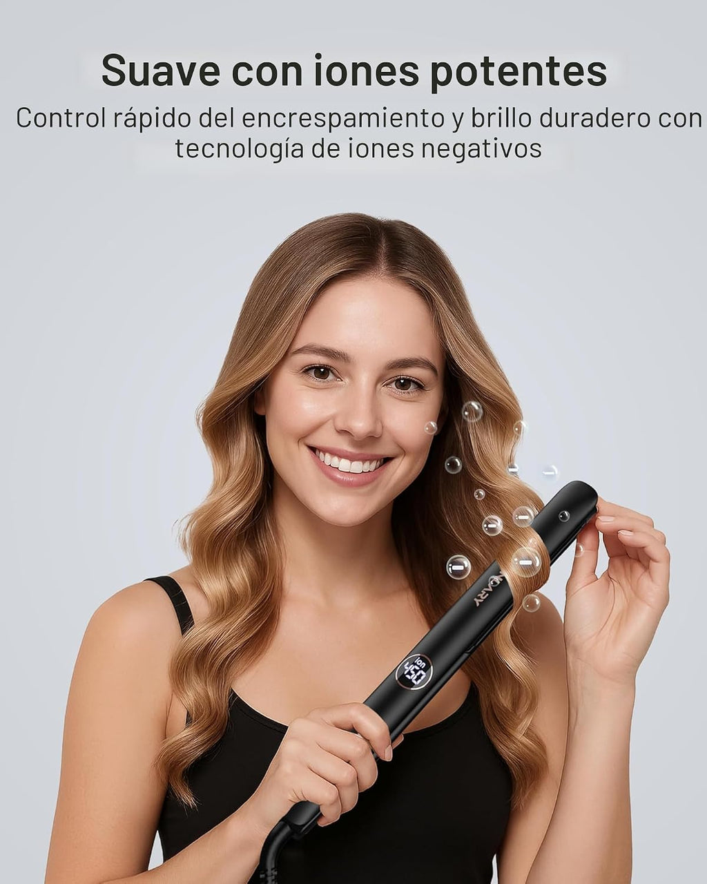 ANNLARY Alisador de Cabello Plancha de 1 Pulgada y Rizador 2 en 1,...
