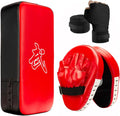 Juego de almohadillas de boxeo y guantes de boxeo 3 en 1, almohadil...