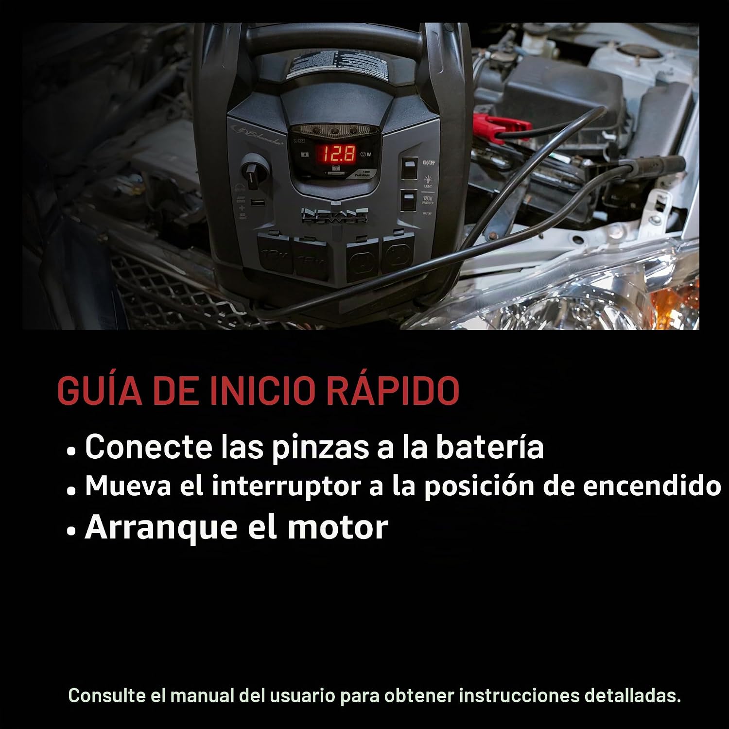 Schumacher Electric Arrancador de batería de coche de 1200 A y esta...