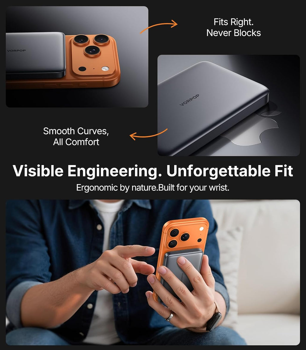 VORPOP Magsafe - Cargador portátil para iPhone, batería magnética u...