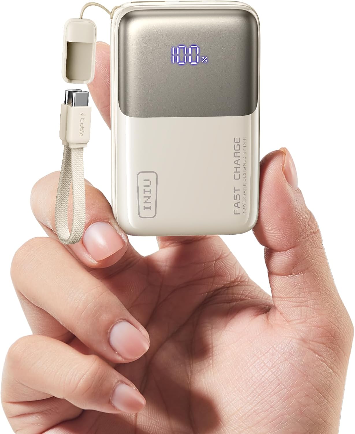 INIU Cargador portátil de tamaño de bolsillo, ultra pequeño 10000mA...