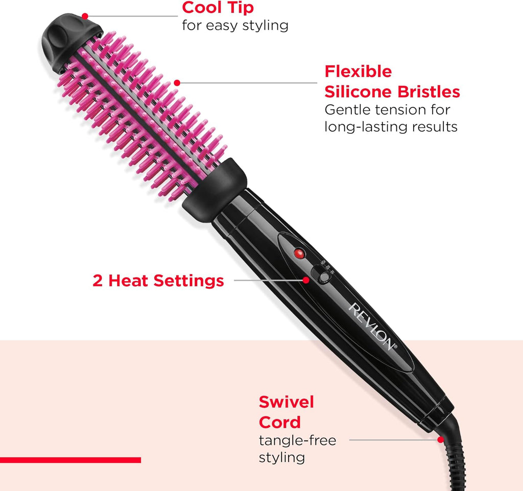 Cepillo que voluminiza el cabello calentado de silicón, 1 pulgada,...