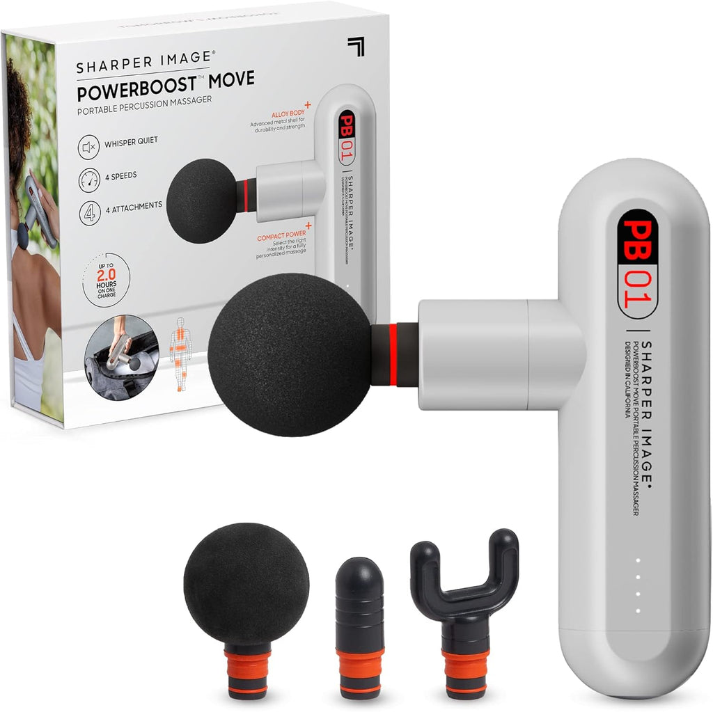 Sharper Image Powerboost Move - Mini pistola de masaje de percusión...