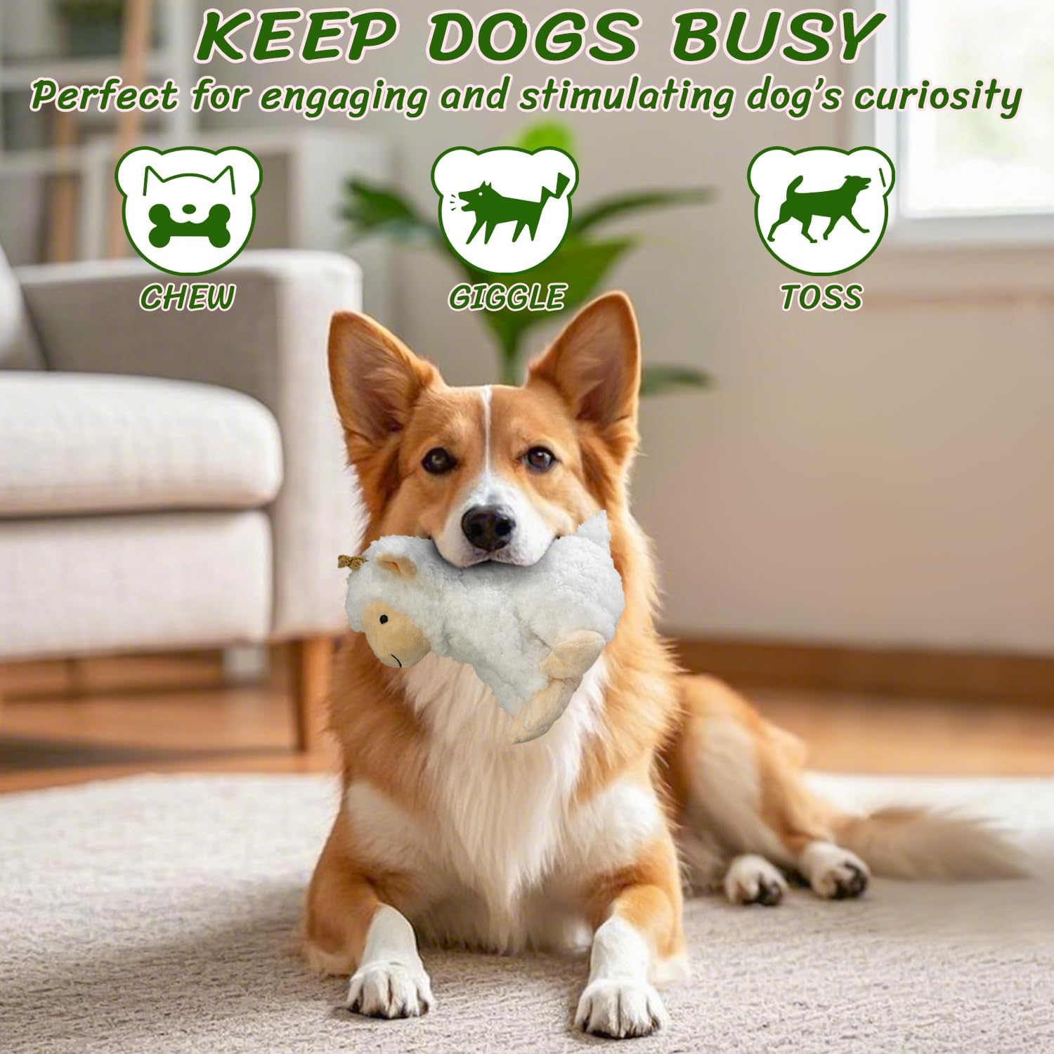 Juguetes Chirriantes para Perros Grandes - Juguetes de Masticación...