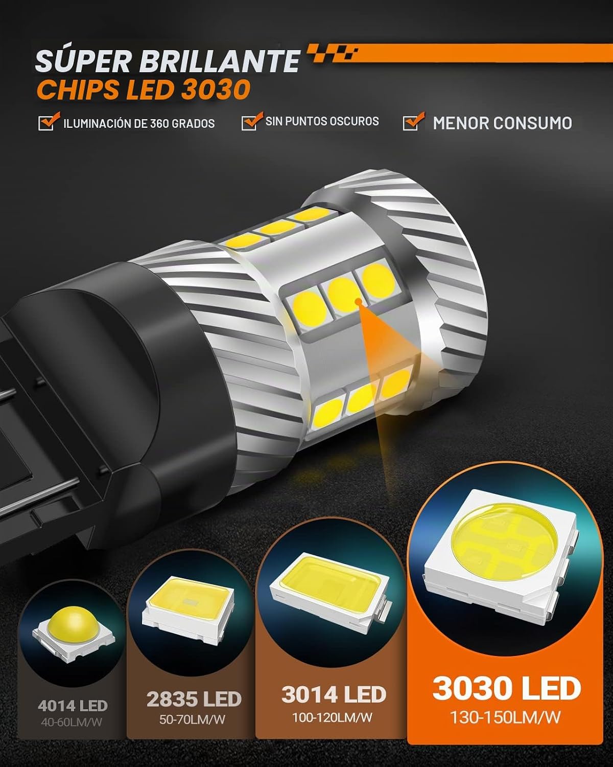 SEALIGHT 7443 7440 Bombilla LED Blanca de Luz de Reversa, 7441 7444...