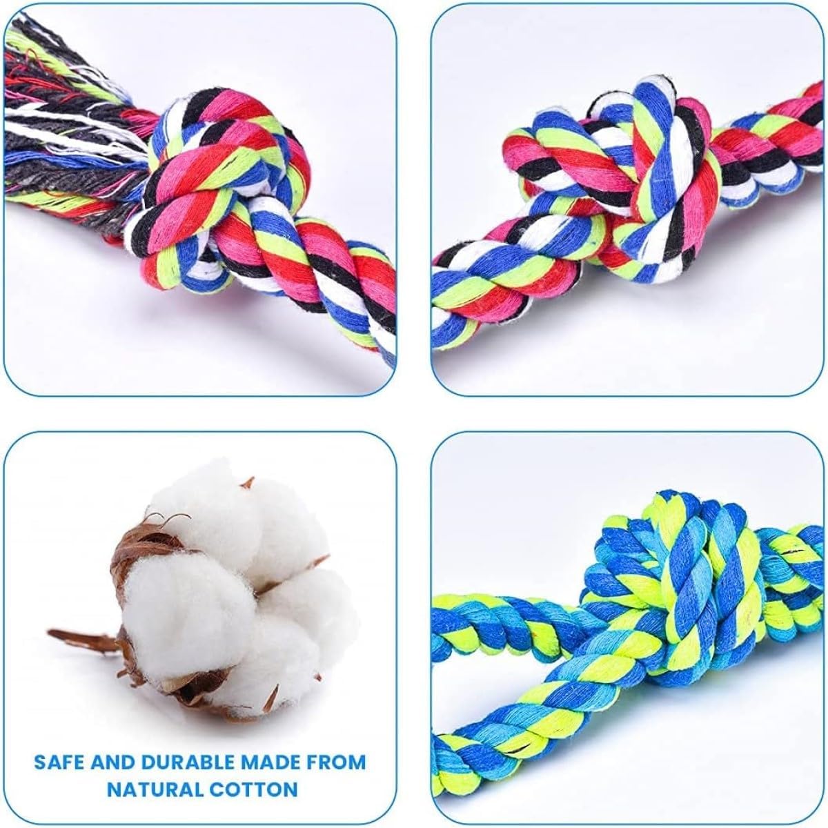 Feeko Juguetes de cuerda para perros resistentes para masticadores...