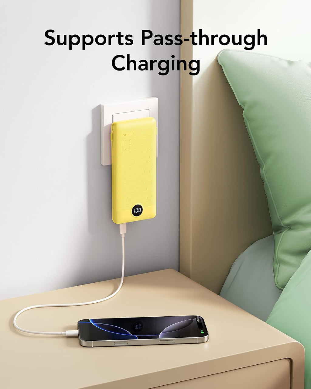 VRURC Cargador Portátil con Enchufe de Pared, 10000mAh Cargador Por...
