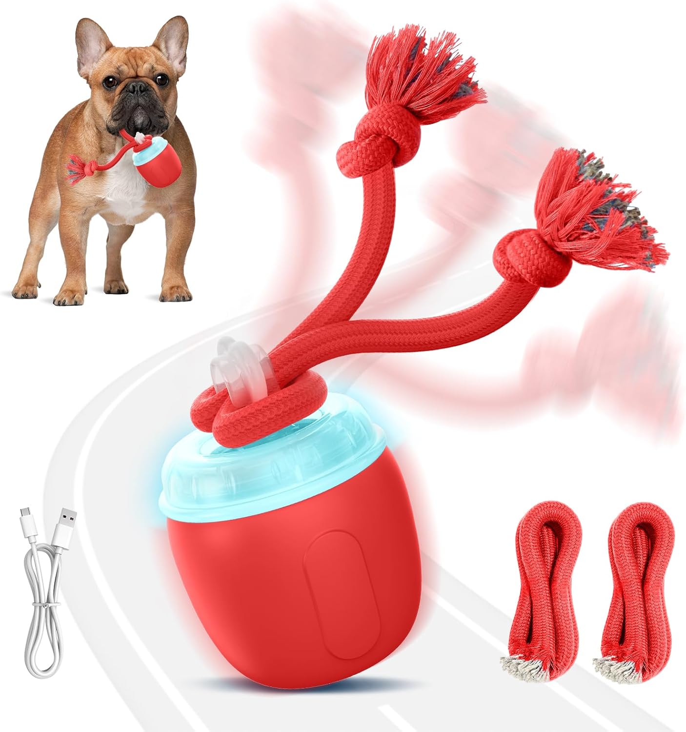 COPHCY Juguetes interactivos para perros, juguete automático para p...