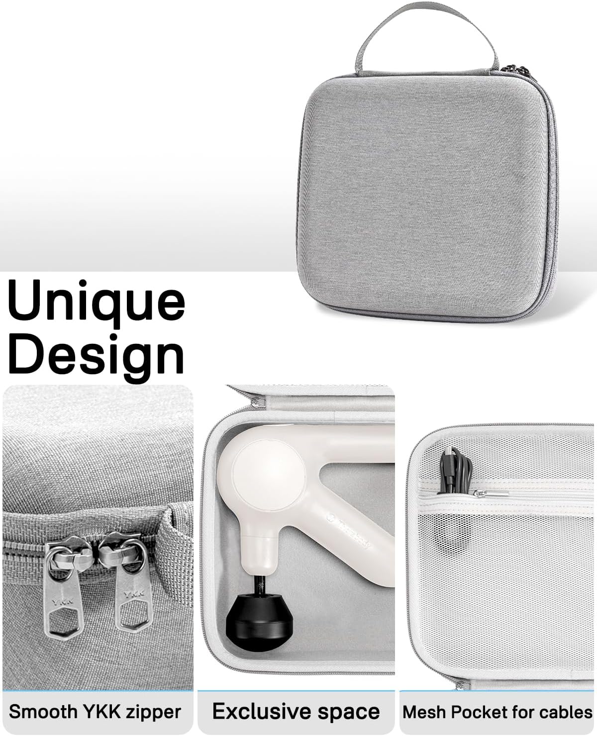RAIACE Funda para pistola de masaje, funda rígida de almacenamiento...