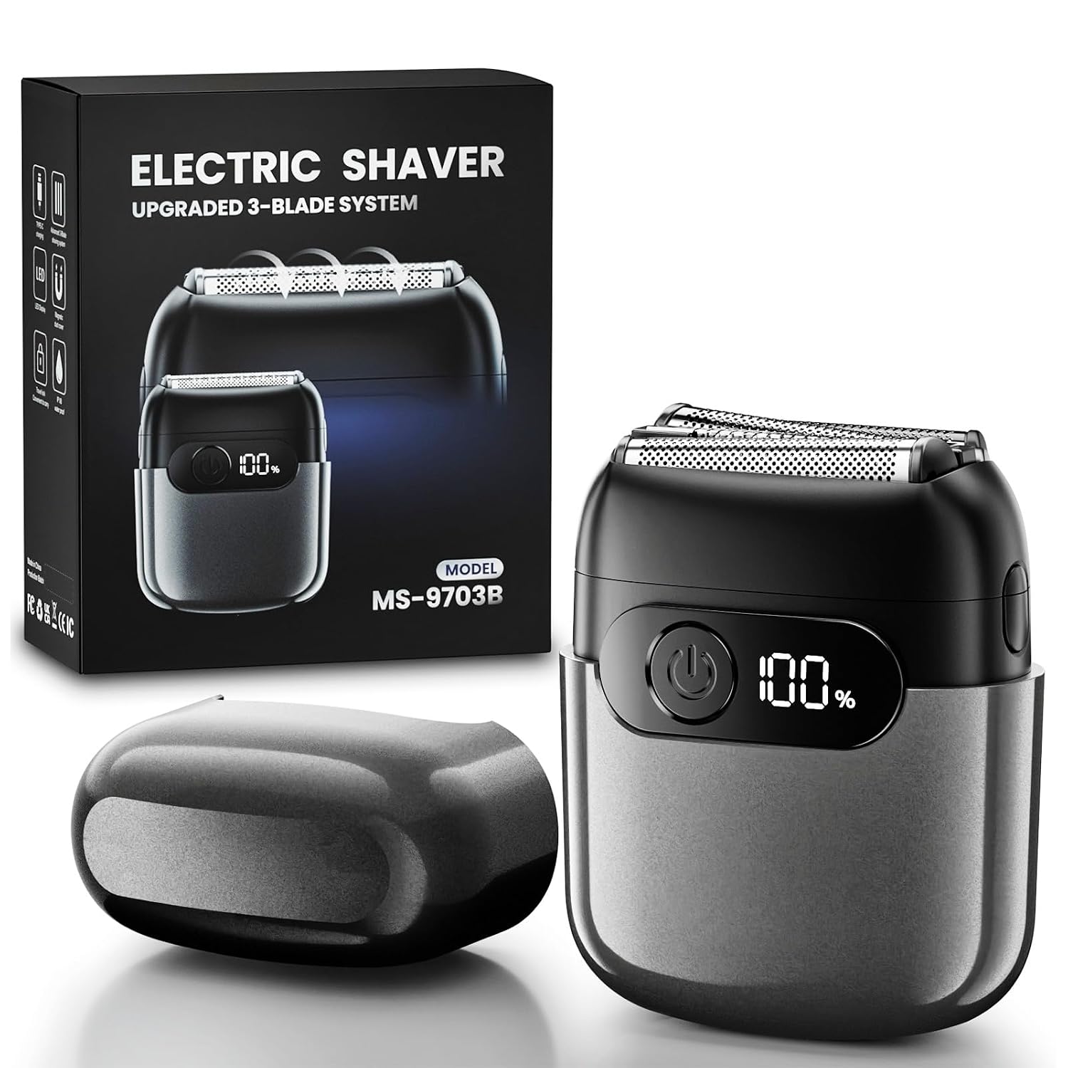 Afeitadora eléctrica de láminas para hombres, cabezales de afeitado...