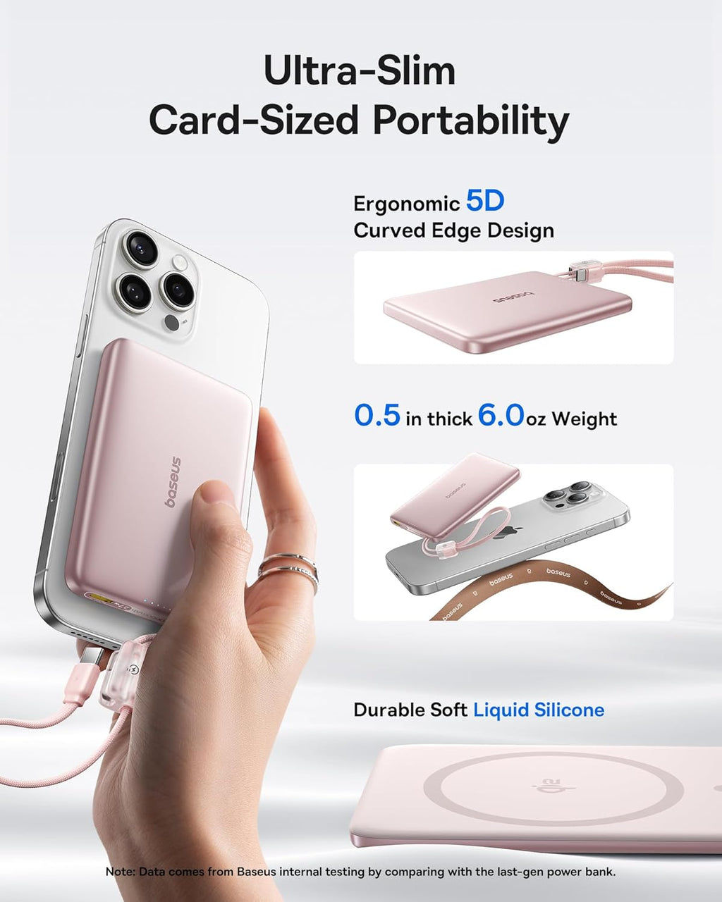 Baseus Picogo Qi2 - Cargador portátil Magsafe de 15 W, cargador por...