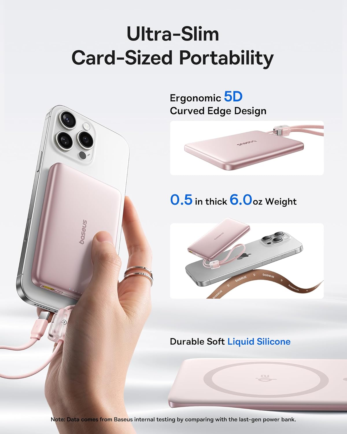 Baseus Picogo Qi2 - Cargador portátil Magsafe de 15 W, cargador por...
