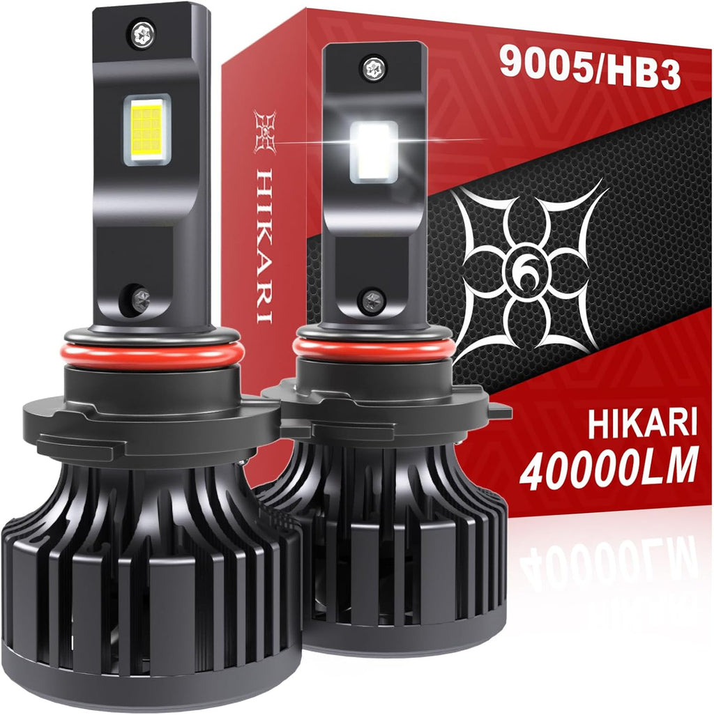 HIKARI WINGS Bombillas LED HB3 9005 de 40000LM 2026, chips de núcle...