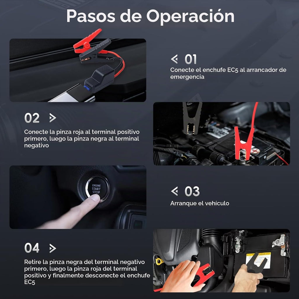 Mayspare Abrazaderas de arranque inteligentes EC5 de 10 AWG, clips...