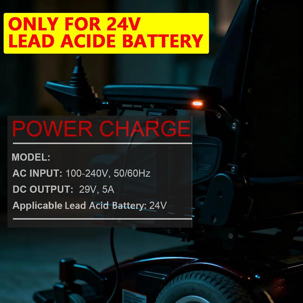 Cargador rápido de 29 V 5 A para batería de plomo ácido de 24 V, ca...
