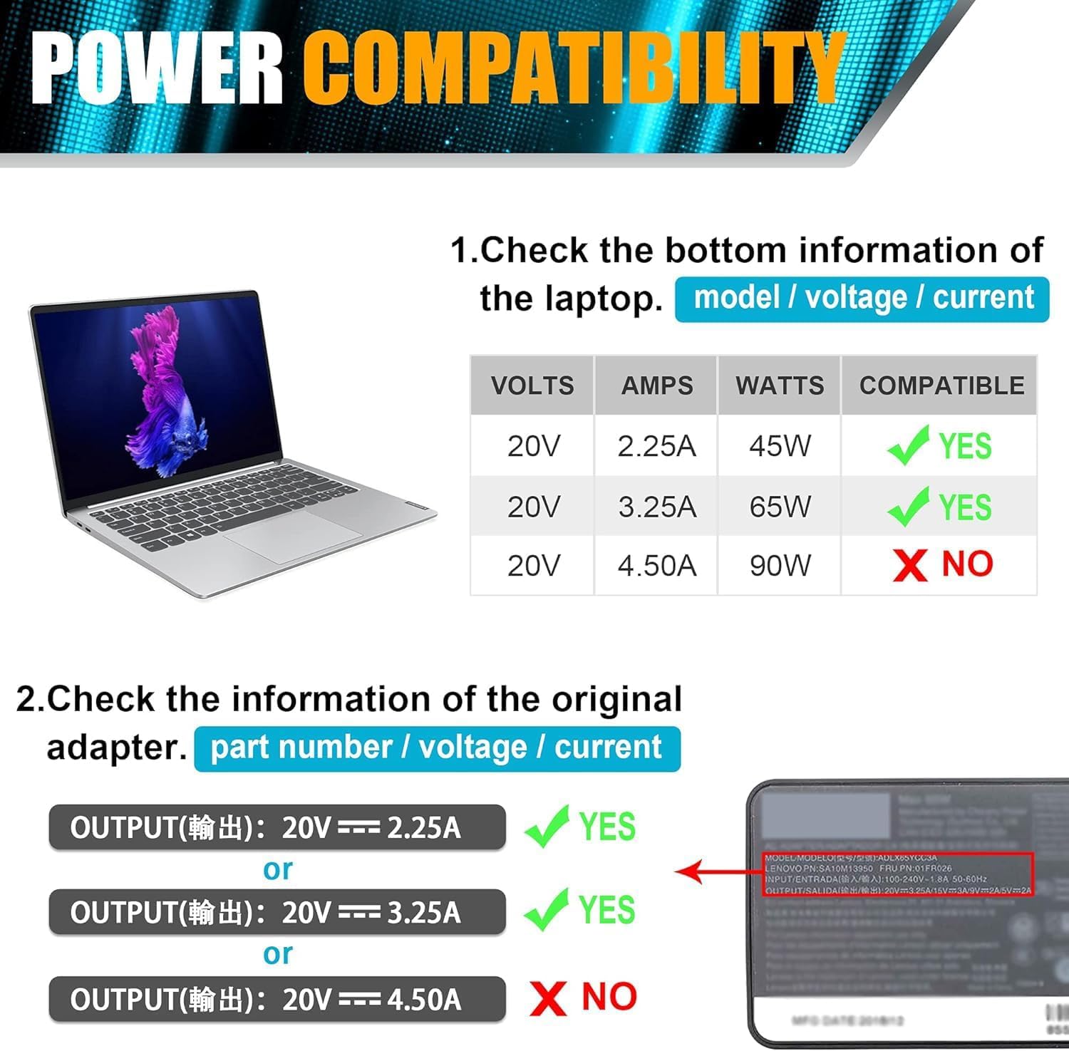 SLE-TECH Cargador universal para Chromebook USB C de 65 W compatibl...