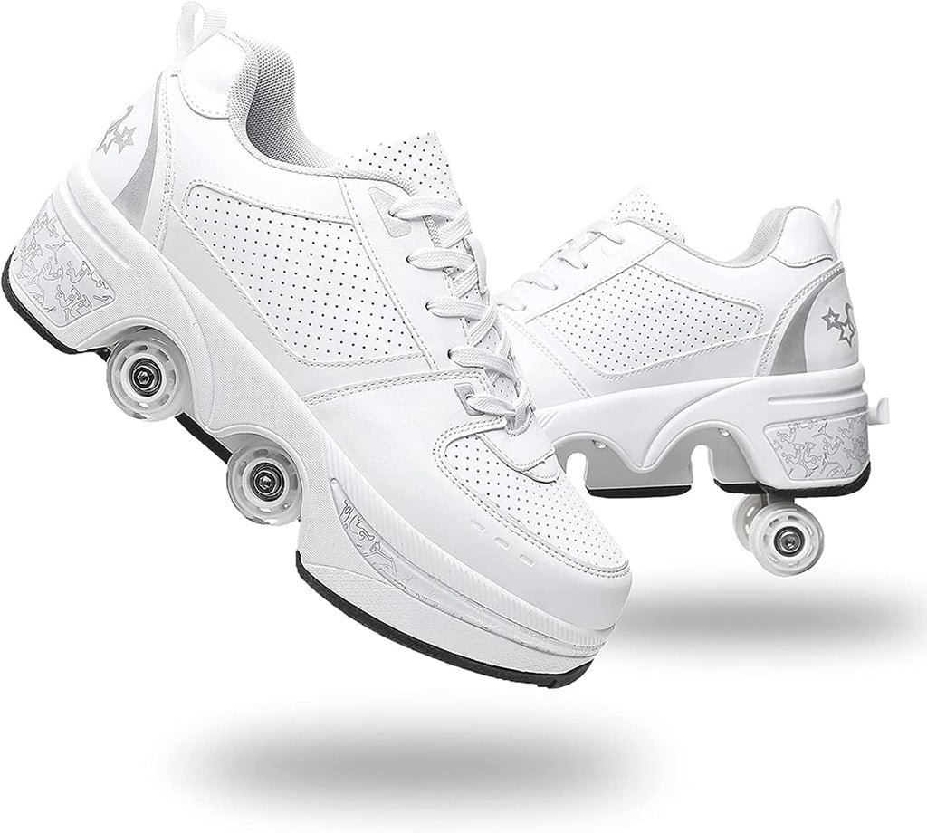 Rueda de deformación de doble hilera Zapatos para caminar automátic...