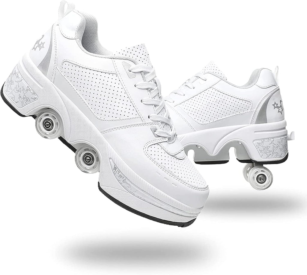 Rueda de deformación de doble hilera Zapatos para caminar automátic...