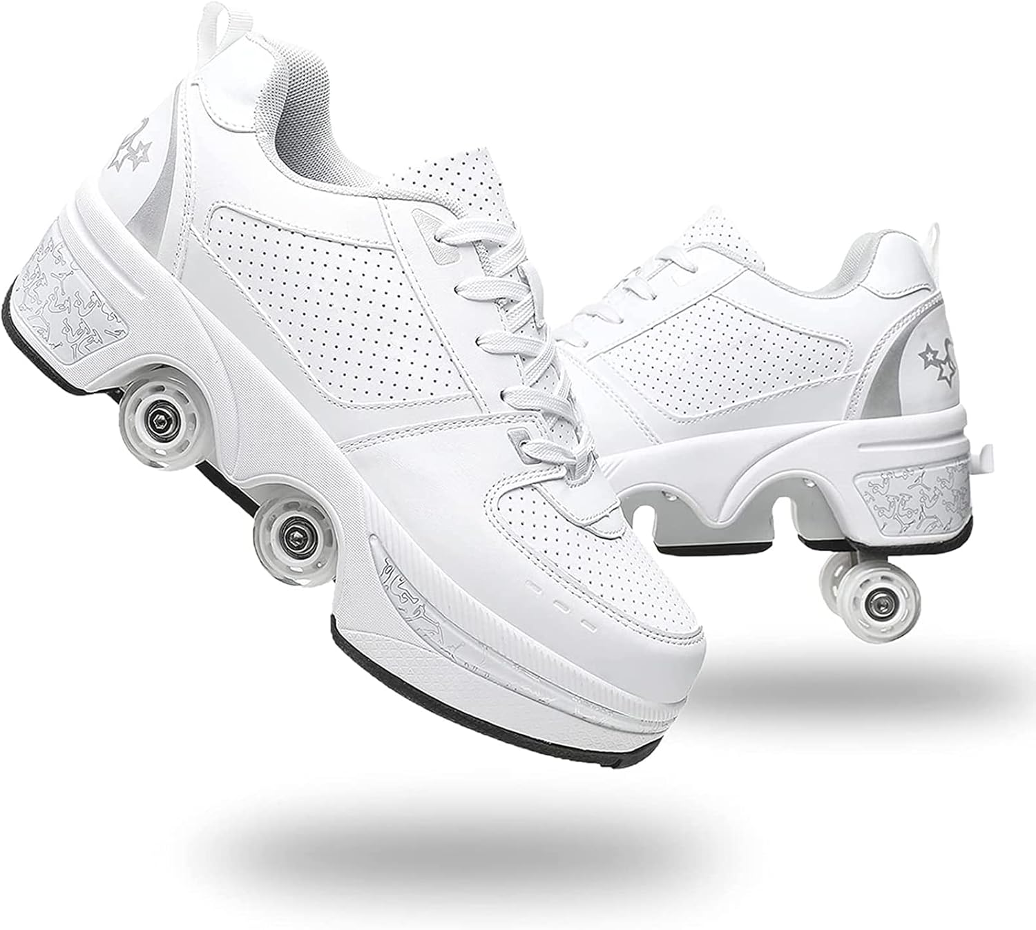 Rueda de deformación de doble hilera Zapatos para caminar automátic...