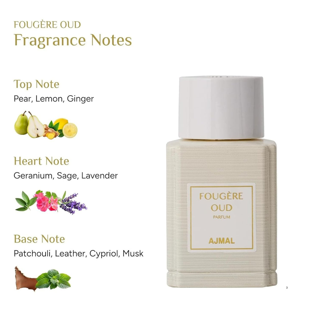 Ajmal Oud Marquis Fougère Oud Eau de Parfum Unisex, 3.4 fl oz | Fou...
