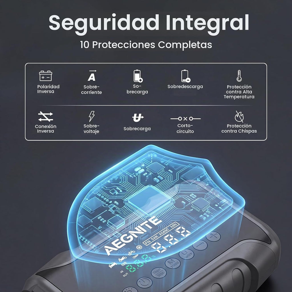 AEGNITE Arrancador con compresor de aire 3000A 150PSI | Amplificado...
