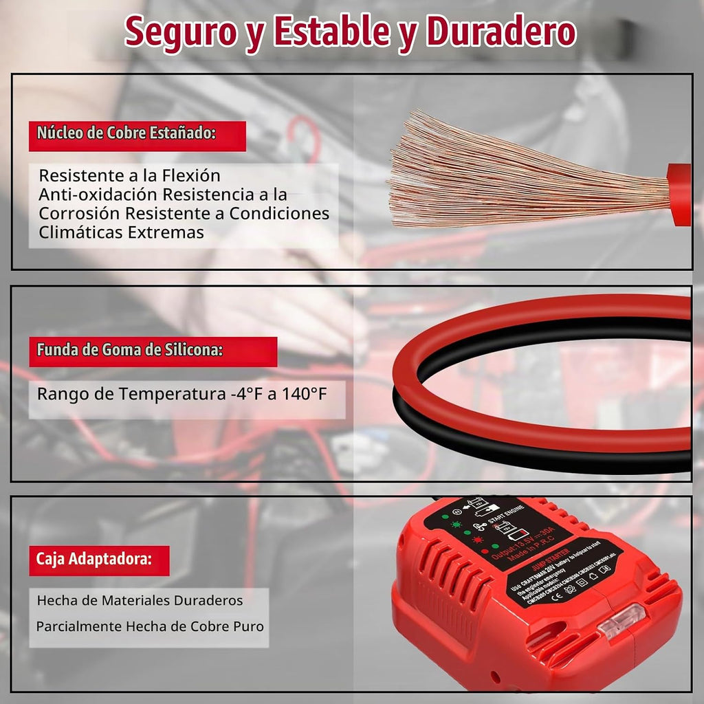 Adaptador de arranque para Craftsman 20V V20 Li-ion alimentado por...