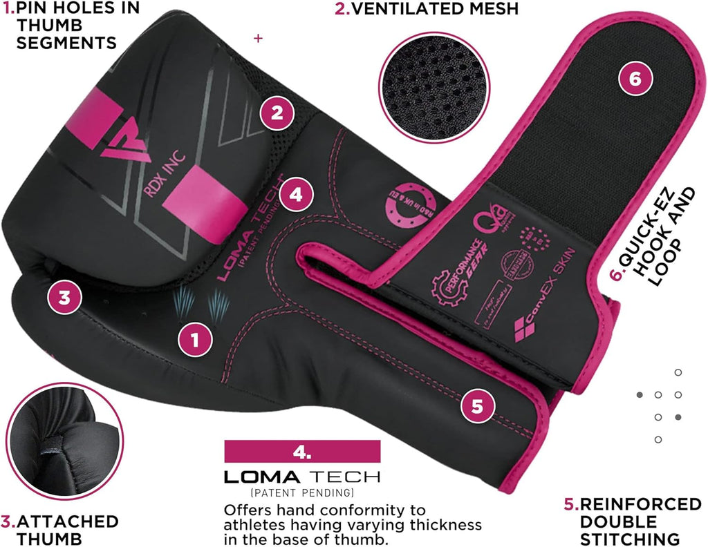 Guantes de boxeo RDX para mujeres, para entrenamiento profesional y...