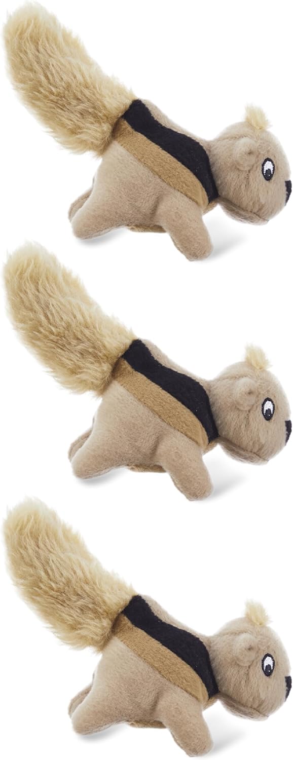 Outward Hound Squeakin' Squirrels - Juguetes de peluche de repu...