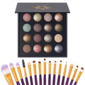 UCANBE - Paleta de sombra de ojos horneada de 16 colores con 15 pin...
