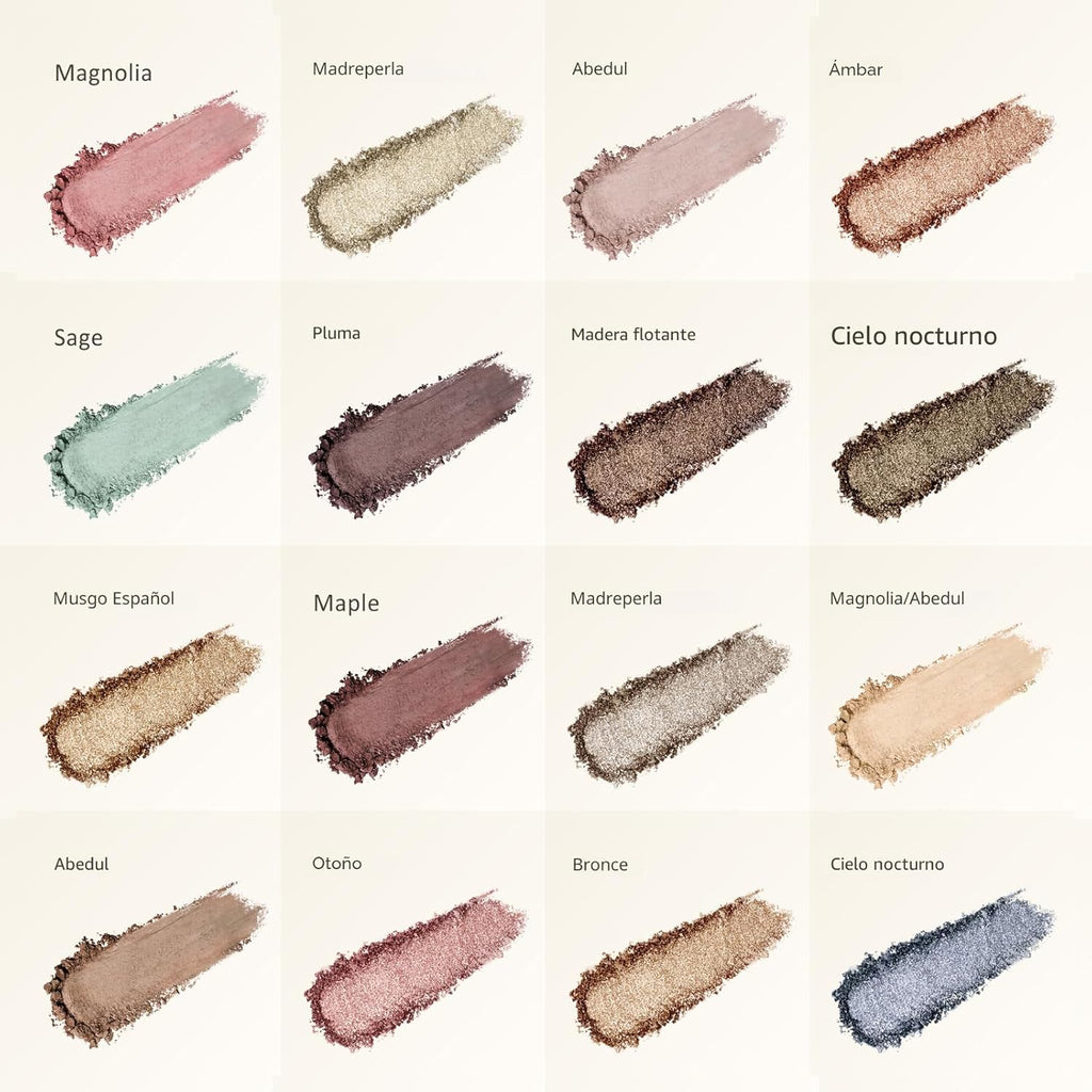 UCANBE - Paleta de sombra de ojos horneada de 16 colores con 15 pin...