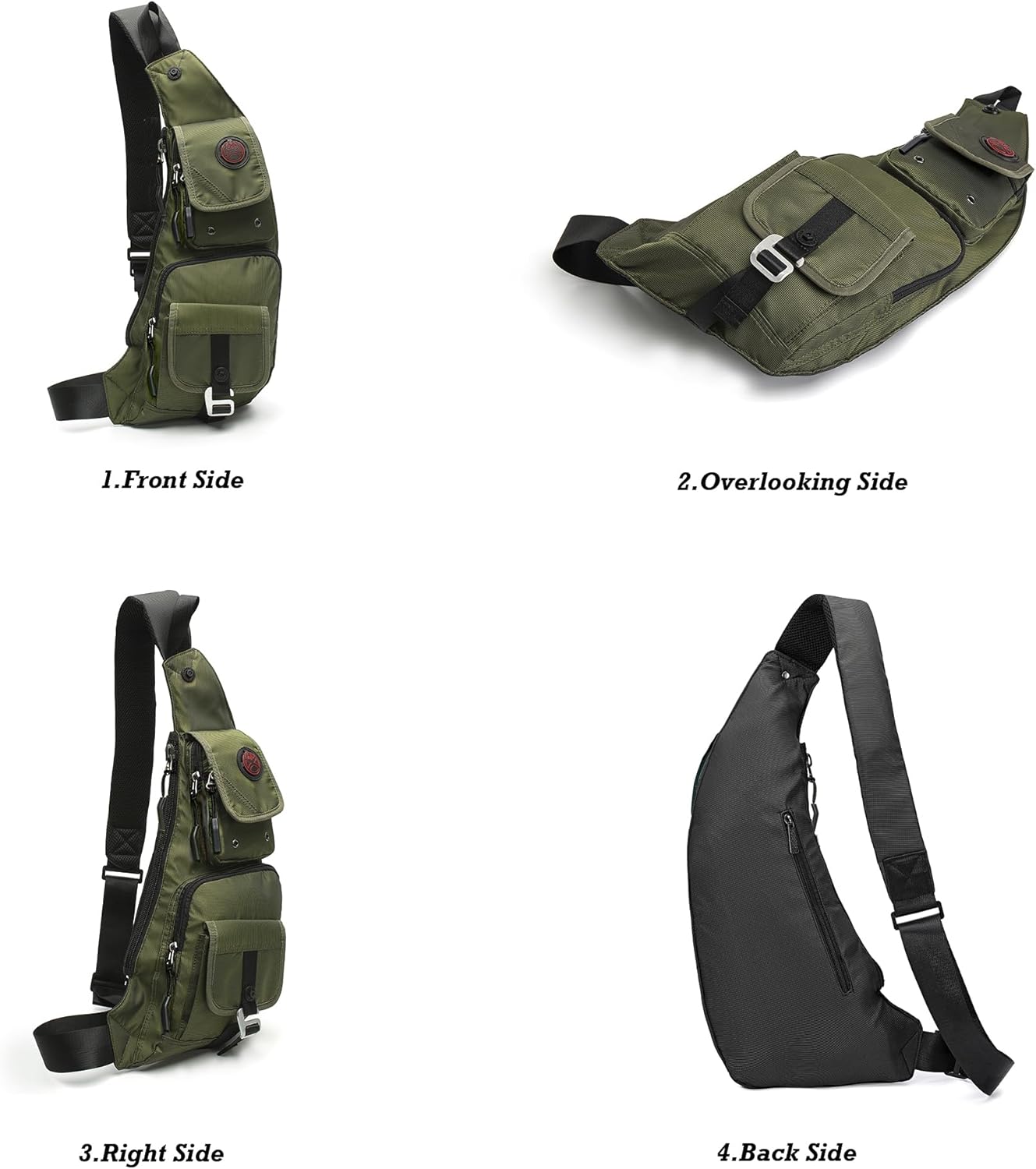 NICGID Bolso bandolera en el pecho, mochila de hombro, bolsa cruzad...
