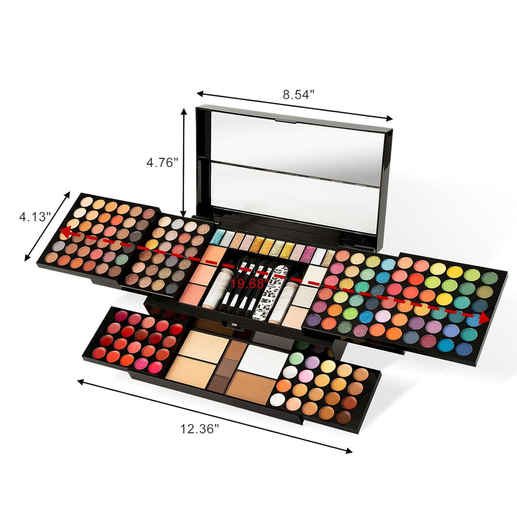 MISS ROSE M - Paleta de maquillaje profesional de 187 colores, kit...