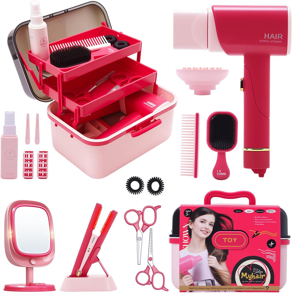 Juguetes de peluquería para niñas de 3 a 8 años, juego de peluquerí...