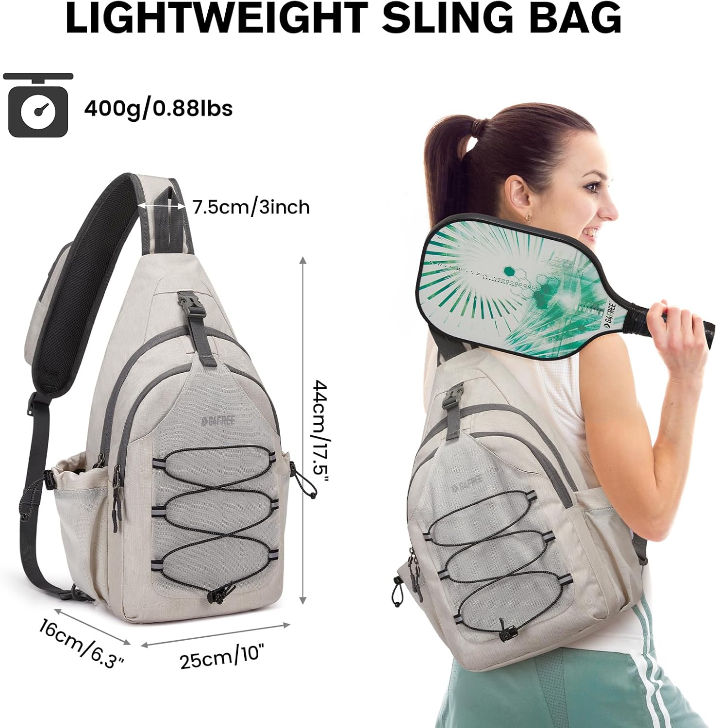 G4Free Pickleball Bag, bolso bandolera para hombres y mujeres, moch...