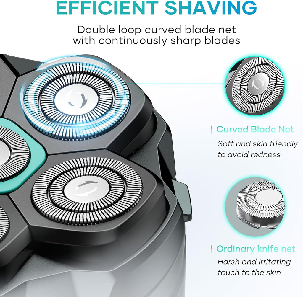 kensen Afeitadoras de cabeza 6D para hombres calvos, afeitadora mej...
