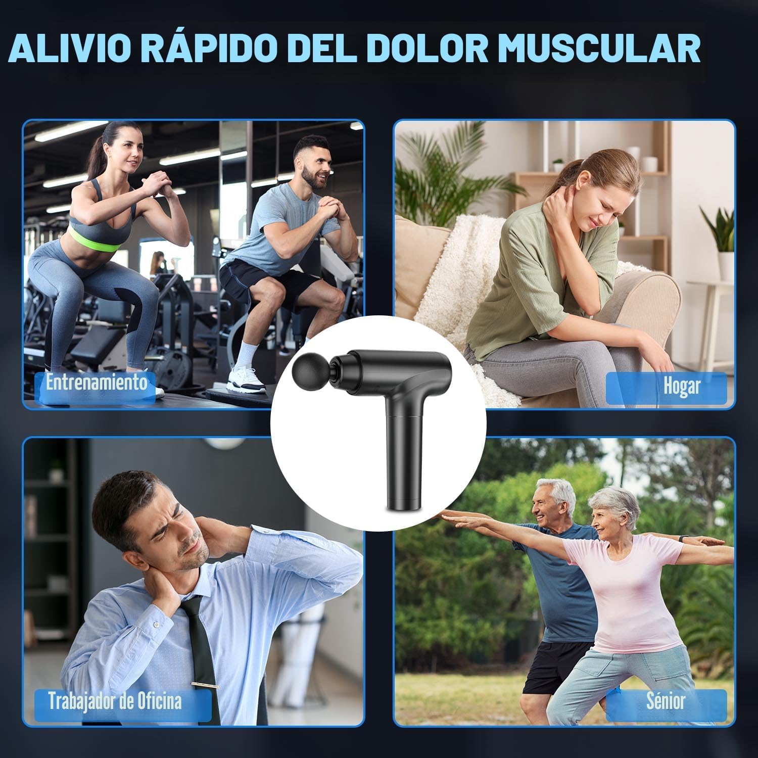 cotsoco Pistola de masaje de tejido profundo, pistola de masaje mus...