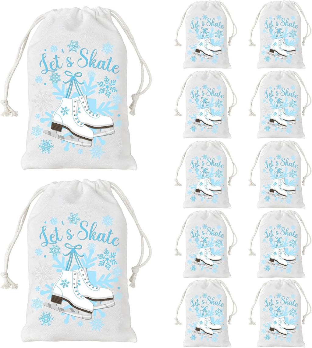 Serencatcher 12 bolsas de regalo de patinaje sobre hielo, bolsas de...