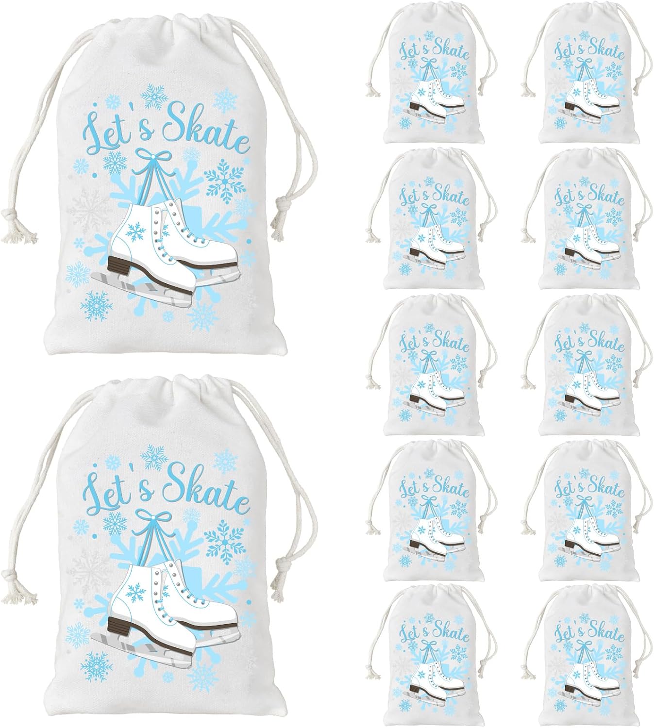 Serencatcher 12 bolsas de regalo de patinaje sobre hielo, bolsas de...