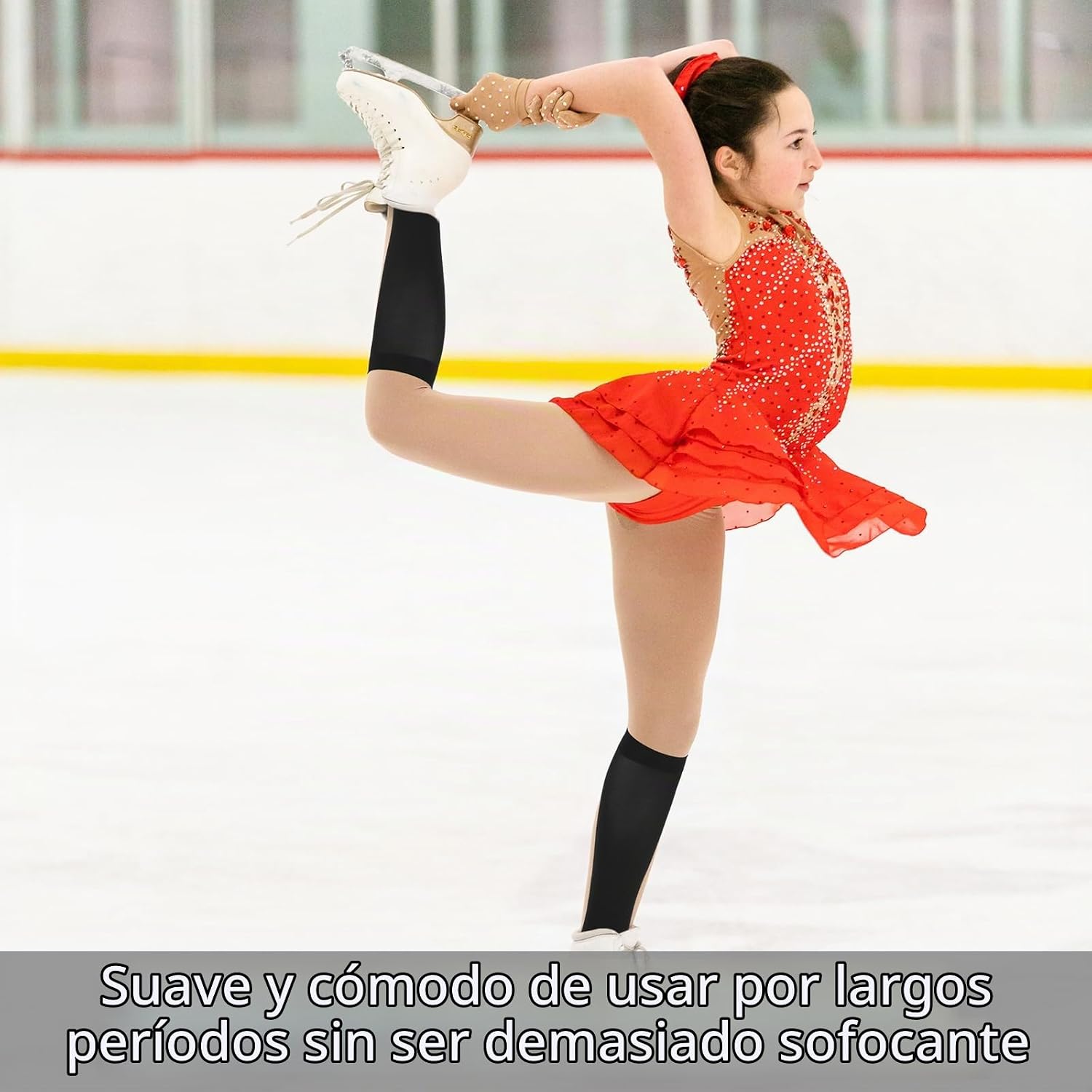 Toulite 12 pares de calcetines de patinaje artístico, calcetines de...