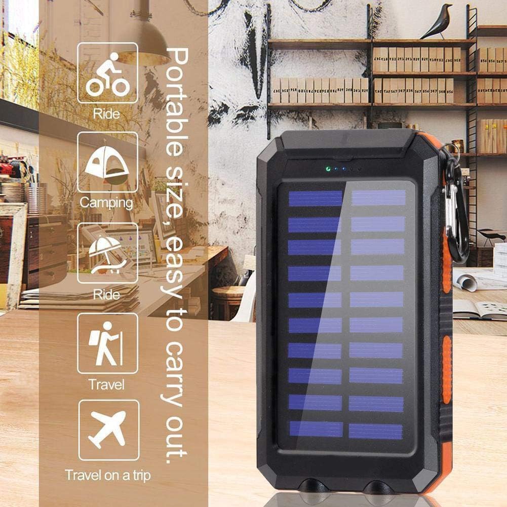 Cargador solar, 38800mAh portátil tipo C banco de energía solar par...