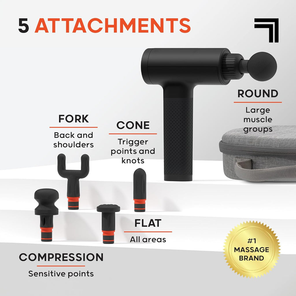 Sharper Image Deep Tissue Percussion Massage Gun, Powerboost Rechar...