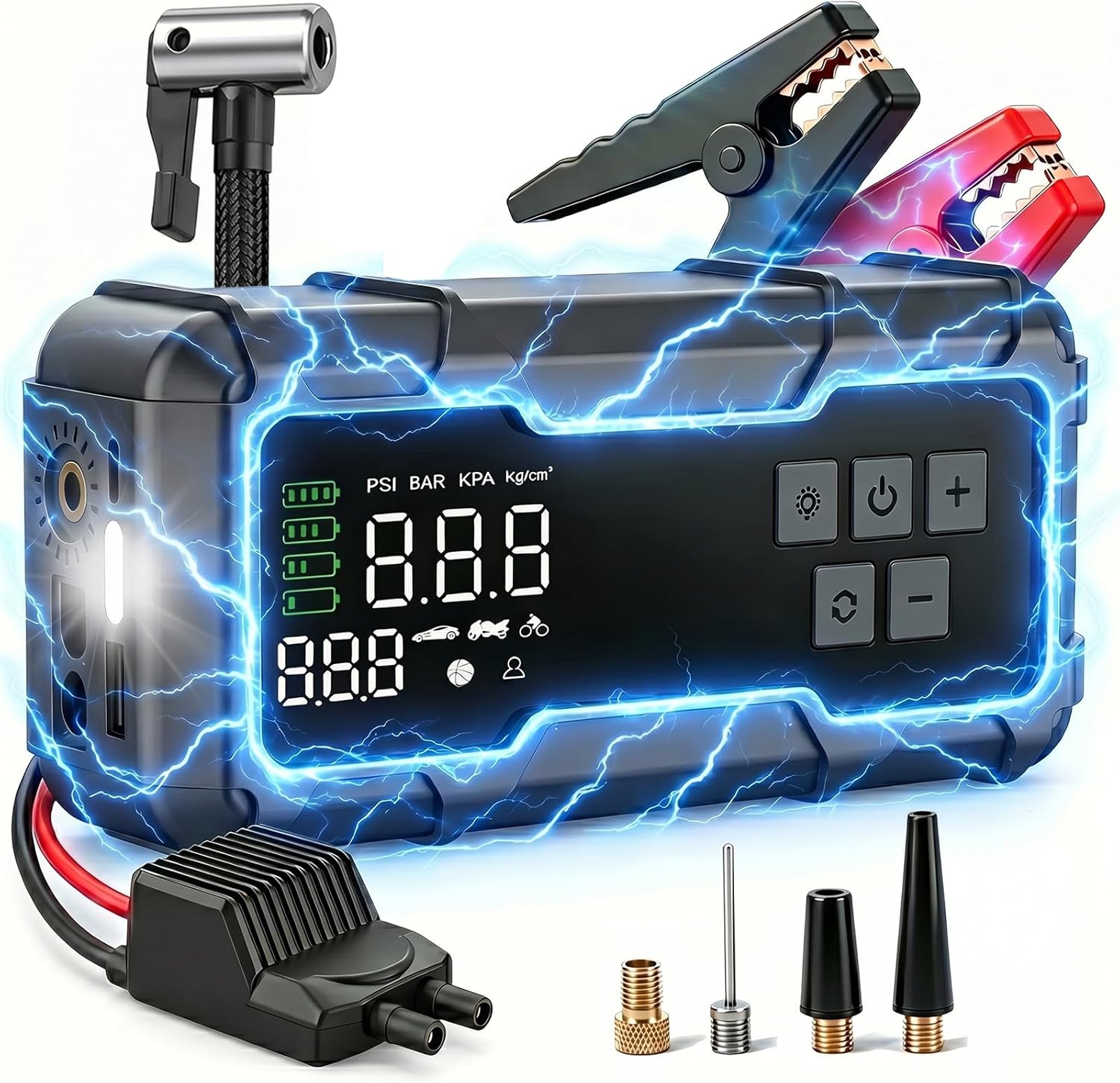 Guistekno Inflador de neumáticos de 150 PSI 8000A, compresor de air...