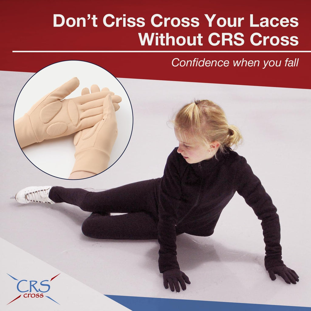 CRS Cross Padded Ice Skating Gloves. Warm Padded Protection. Figure...